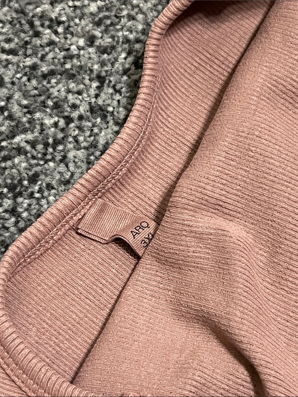 ARQ Nico Bikesuit Biker Short Ribbed Jumpsuit in Mauve Pink Size 3XL NWT - Picture 3 of 4